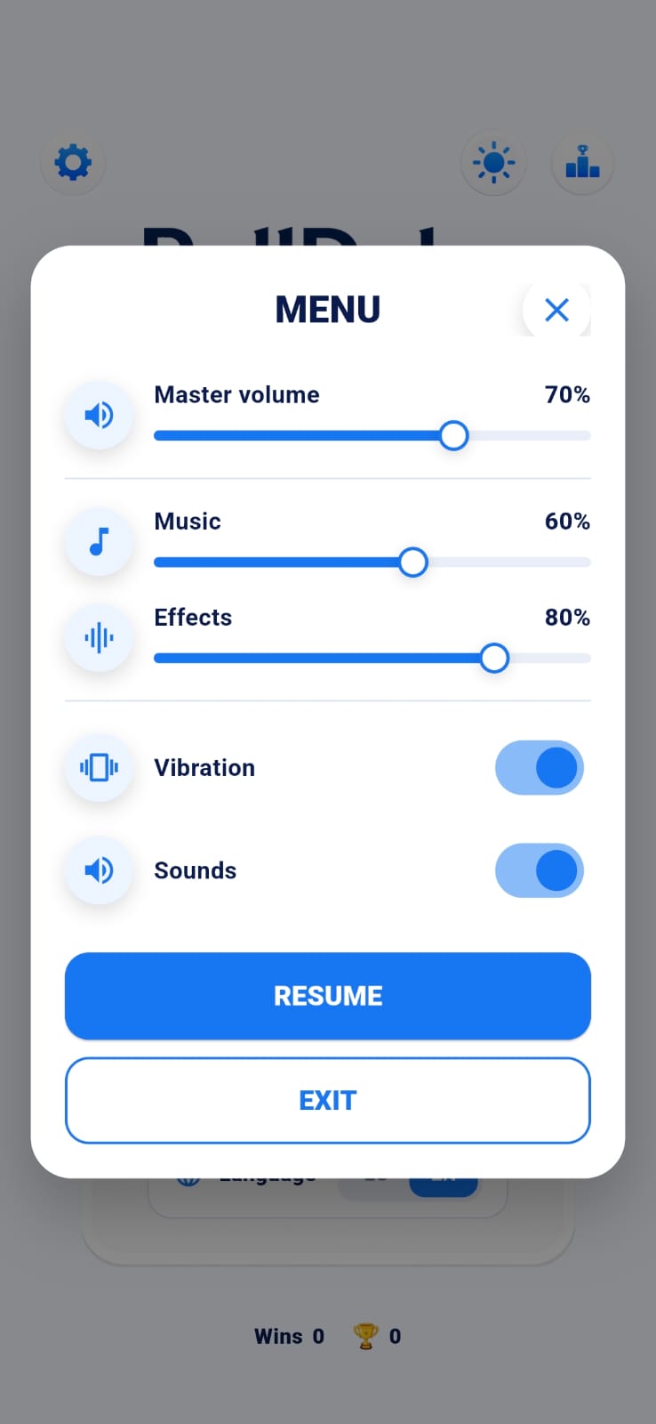 PullDoku settings modal