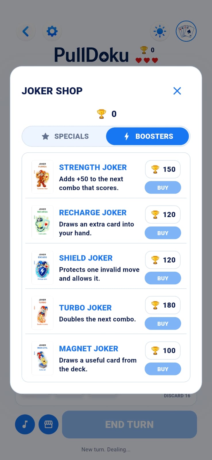 PullDoku joker shop boosters