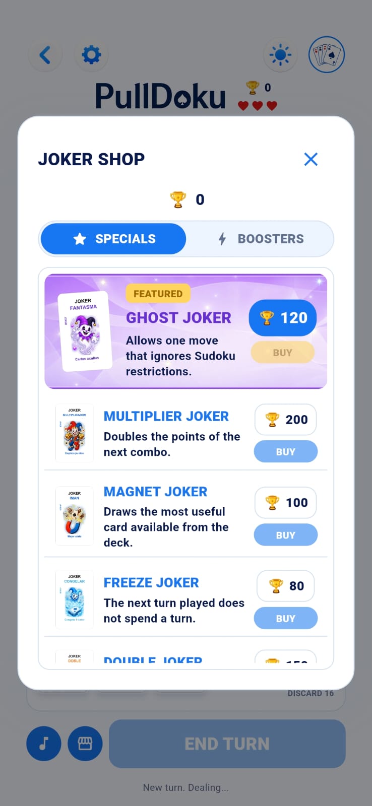 PullDoku joker shop specials