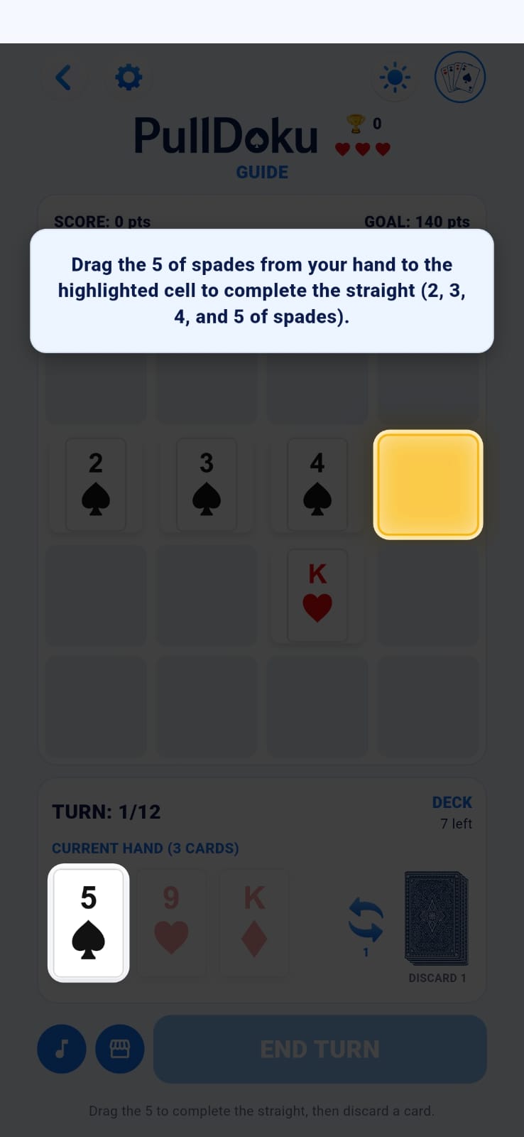 PullDoku guided tutorial
